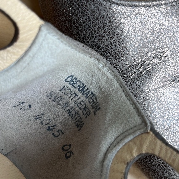 Paul Green Justine Leather Metallic Heels Ankle Lace - Picture 7 of 14